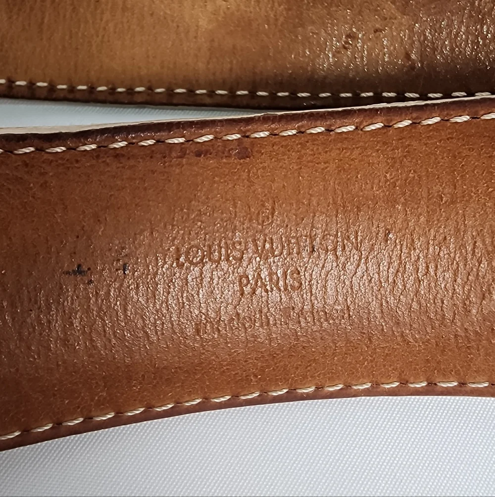 Louis Vuitton Damier Azur Canvas Voyage Belt 100/40